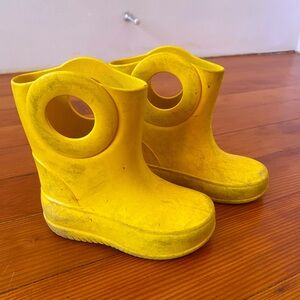 Yellow Kids Rain Boots